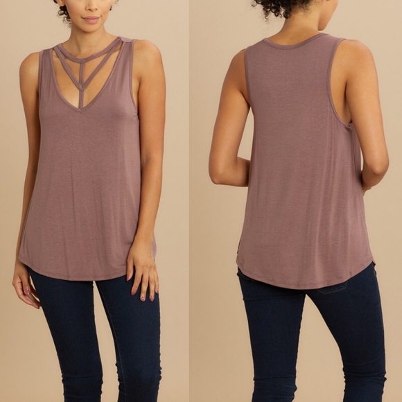 MINA Relaxed Fit Top - MAUVE - Picture 2 of 2